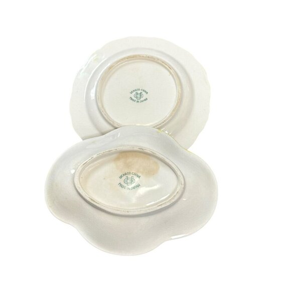 Vintage Ucagco Rooster, Roses Dish Early Provincial Underglaze Decorative Plate - Picture 4 of 14